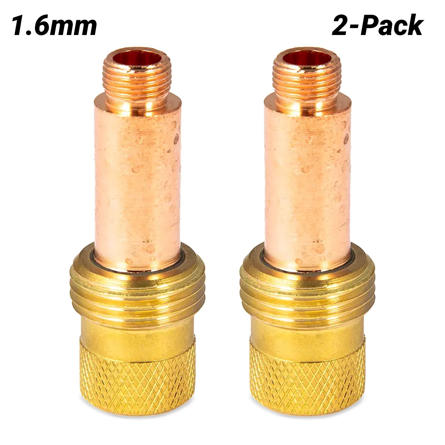 UNIMIG P45V25 2-Pack 1.6mm 17/18/26 Series TIG Gas Lens Collet Body