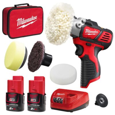 Milwaukee M12BPS-202B 12V 2.0Ah Li-ion Cordless Spot Polisher / Detail Sander Combo Kit