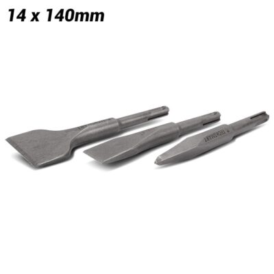 Techsmart TPC3PCE 3pce 14mm x 140mm SDS Plus Flat & Pointed Chisel Set