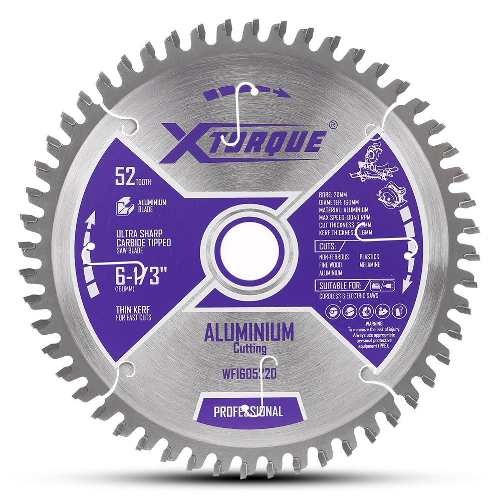 Xtorque WF1605220 160mm (6-1/3") 52-Tooth Aluminium Carbide Tipped Saw Blade