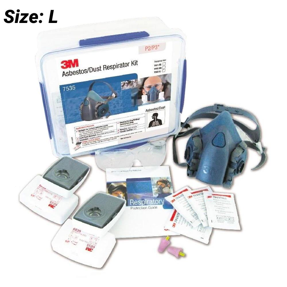 3M 7012884104 (AT010601618) P2/P3 Asbestos & Dust Respirator Kit with Half Face Respirator Mask (Large)