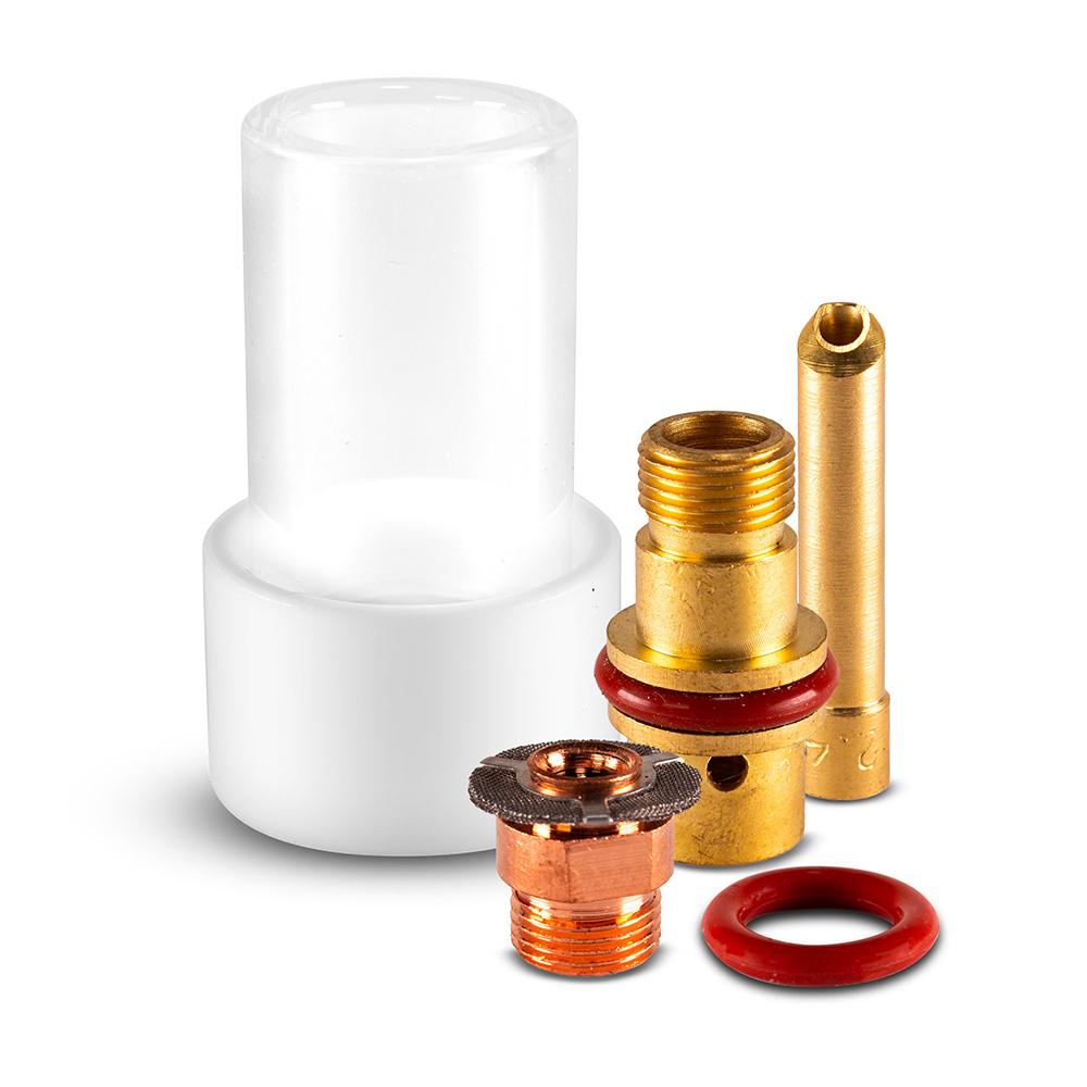 UNIMIG PGLK172624S 2.4mm Short 17/18/26 Tig Torch Pyrex Lens Kit