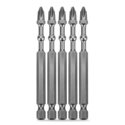 Xtorque XPH275 Platinum 5-Pack PH2 75mm Phillips Head Torsion Impact Ball Driver Bits - MADE IN JAPAN