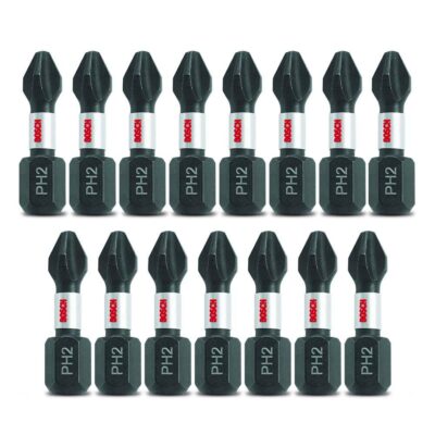 Bosch ITPH2115 (2.610.039.540) 15-Pack Impact Tough 1/4" 25mm PH2 Phillips Insert Screwdriver Bit