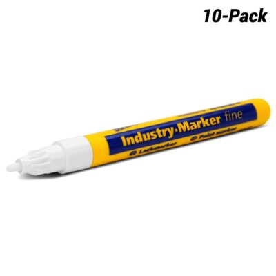 Bleispitz 0976 10-Pack Quick Dry 1-2mm Fine Tip White Paint Markers - MADE IN GERMANY