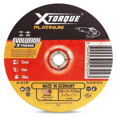 Xtorque XPI230D Platinum 230mm (9") 1.9mm Platinum Inox Cutting Disc - MADE IN GERMANY