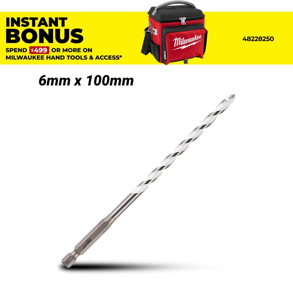 Milwaukee 4932471096 6mm x 100mm Multi-Material Drill Bit