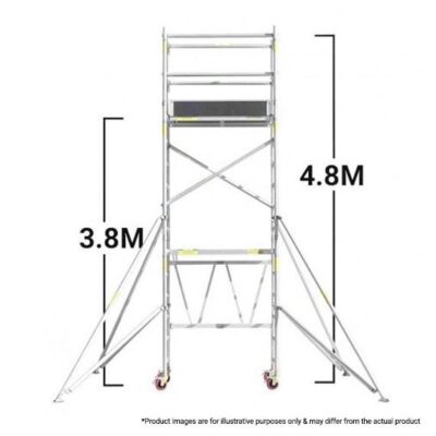 Climbrite CLIWV35 Aluminium V-Frame Foldable 1400mm x 1300mm Double Width 3.8m Scaffold