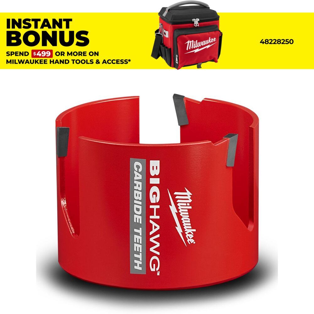 Milwaukee 49569245 102mm (4") Big HAWG Carbide Teeth TCT Hole Saw