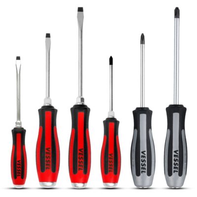 Vessel 9306HS 6pce Megadora Impacta Thru Tang Screwdriver Set