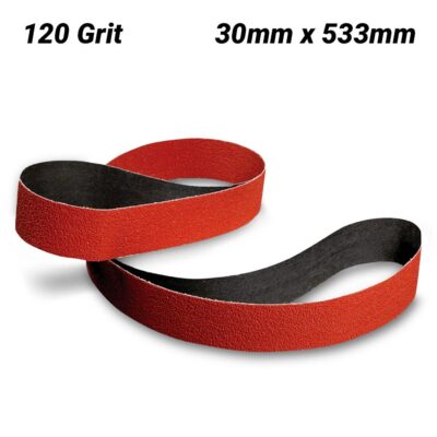 3M 7012888984 (AC010610437) 30mm x 533mm Cubitron II 947A 120 Grit Cloth Belt
