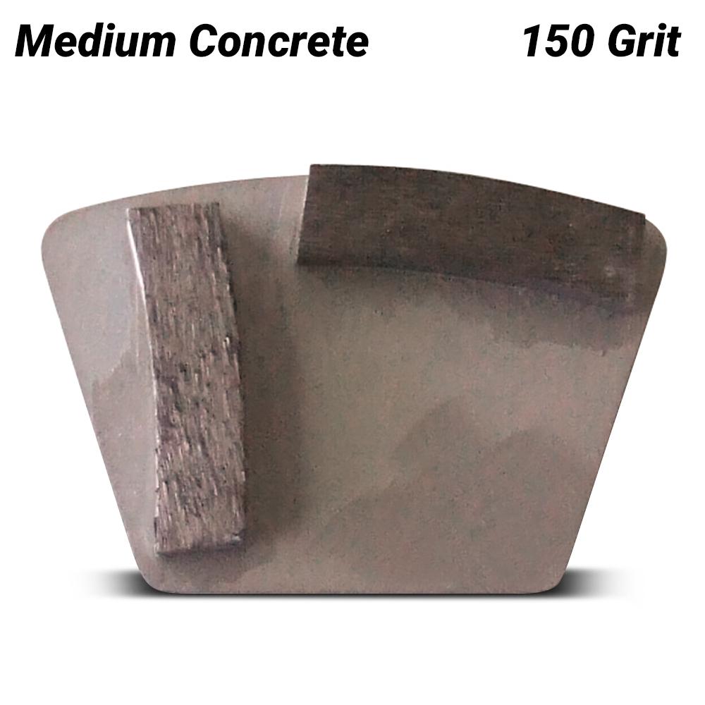 Flextool FT1MC150-UNIT Bladetec® 150 Grit Quick-Fit Medium Concrete 2 Segment Grinding Shoe