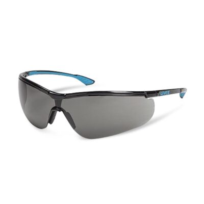 Uvex 9193-076 Protective Eyewear Sportstyle Black/Blue Frame Grey Lens HC3000 Glasses