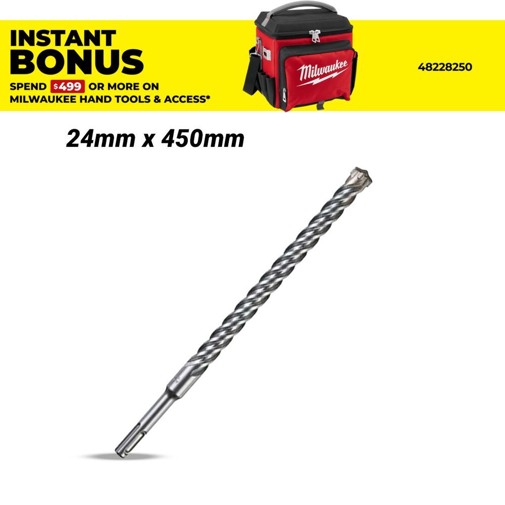 Milwaukee 4932356508 24mm x 450mm SDS Plus MX4 4-Cut Drill Bit