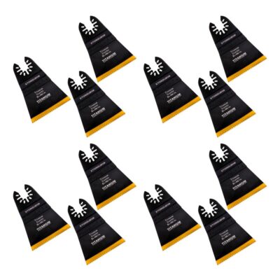 Xtorque X65T-4 65mm Bi-Metal Titanium Coated Plunge Cutting Multi Tool Blades - 12 Pack