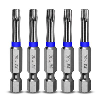 Xtorque 5PKTA3050 TORX30 50mm Tamperproof Torx Head Torsion Magnetic Driver Bit - 5 Pack