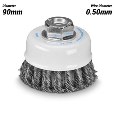 Bordo 5100-90-3.5 90mm 1 Row 0.50mm Twist Knot Cup Brush