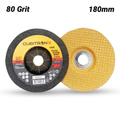 3M 7100118981 (XC002071824) 180mm x 4mm x 22mm Cubitron II 80 Grit Flexible Grinding Wheel