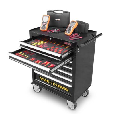 SP Tools SP55956 VDE Electric Vehicle Service Module with 7 Drawer Custom Series Roll Cab