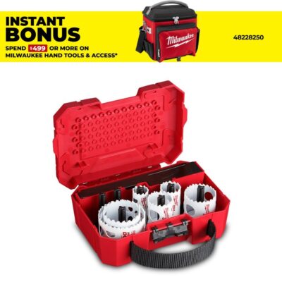 Milwaukee 49224095 10pce HOLE DOZER Electricians Hole Saw Kit